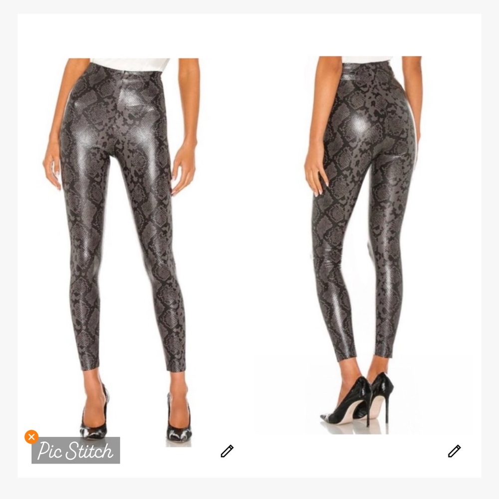 Commando Faux Leather Snakeprint Leggings